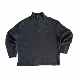 Polo Ralph Lauren Men's Gray Quarter Zip Sweater — Size XL